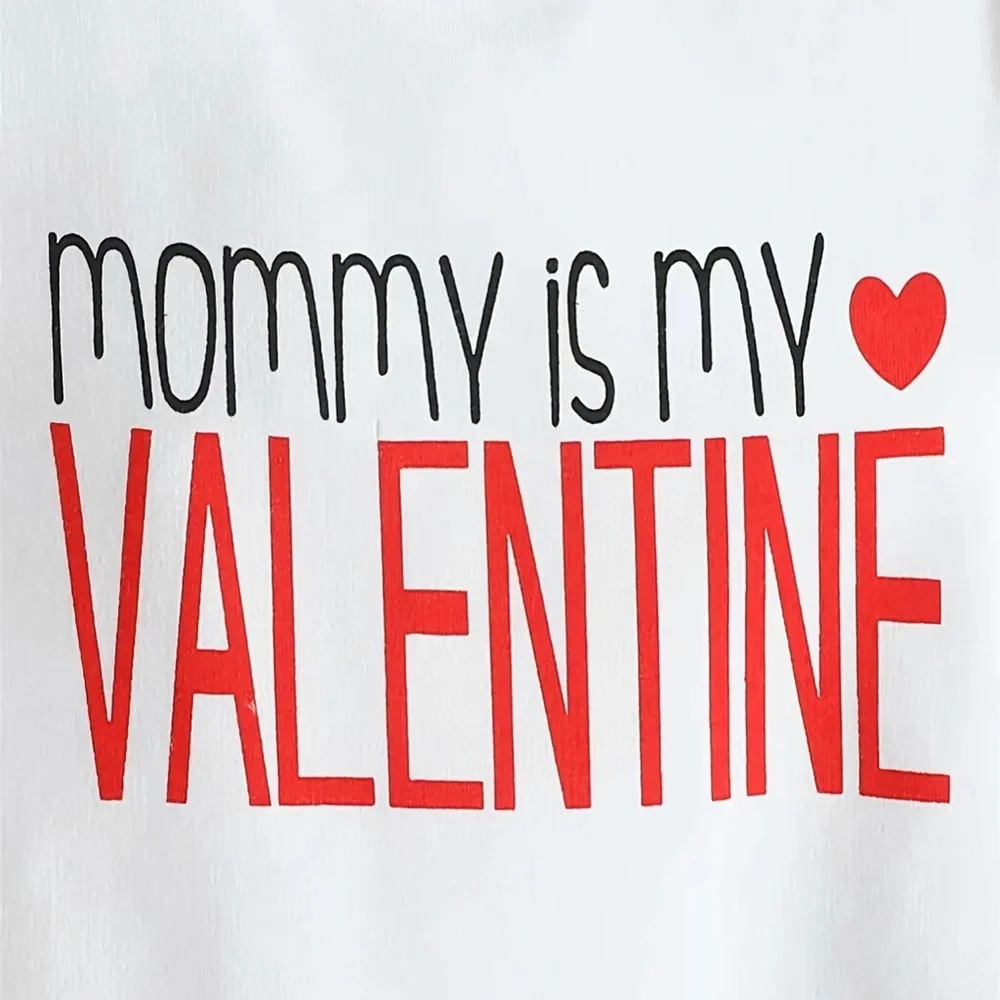 Boys white mommy is my Valentine Sweatshirt - Picture 3 of 7